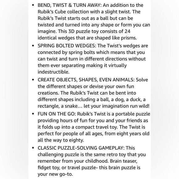Rubik's Twist Kids Colorful 3D Puzzle Classic Brain Teaser Game Fidget Toy. - Picture 3 of 4